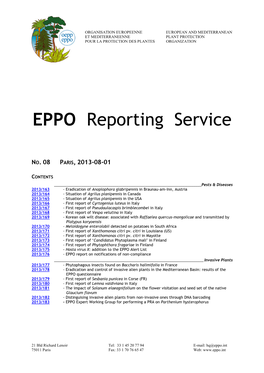 EPPO Reporting Service