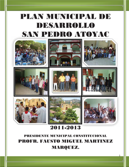 Plan Municipal De Desarrollo San Pedro Atoyac