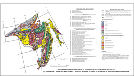 PRELIMINARY TERRANE and OVERLAP ASSEMBLAGE MAP of RUSSIAN SOUTHEAST by ALEXANDER I