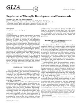 Regulation of Microglia Development and Homeostasis
