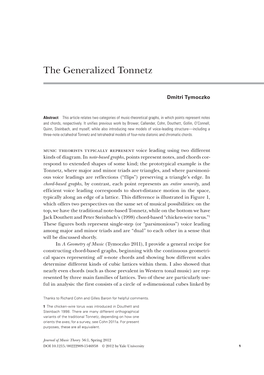 The Generalized Tonnetz