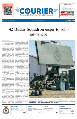 42 Radar Squadron Eager to Roll - Anywhere