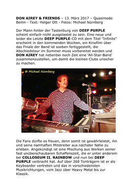 Don Airey and Friends – 13