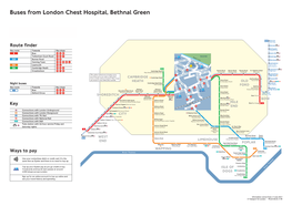Buses from London Chest Hospital, Bethnal Green