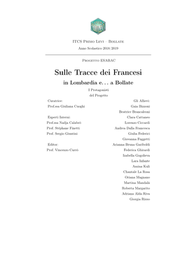 Sulle Tracce Dei Francesi in Lombardia E