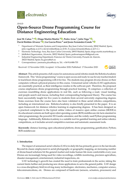 Open-Source Drone Programming Course for Distance Engineering Education