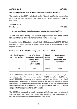 133Rd SLBC Agenda