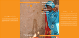 Accelerating the Abandonment of Female Genital Mutilation in Somalia