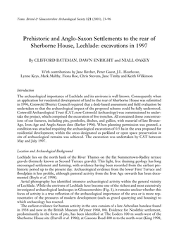 Prehistoric and Anglo-Saxon Settlements to the Rear of Sherborne House, Lechlade: Excavations in 1997