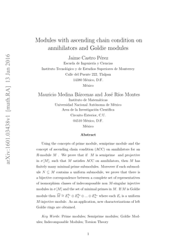 Modules with Ascending Chain Condition on Annihilators