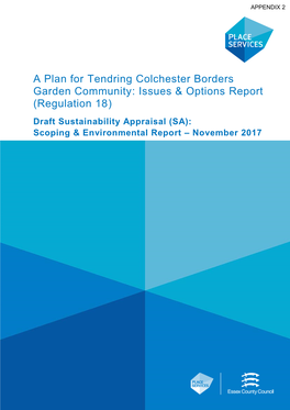 A Plan for Tendring Colchester Borders Garden Community: Issues