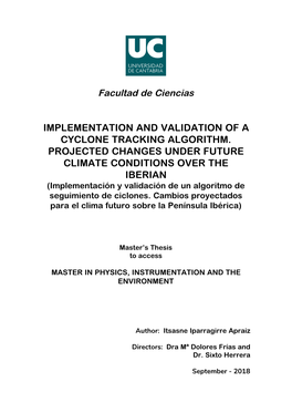 Implementation and Validation of a Cyclone Tracking Algorithm