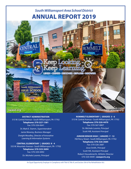 South Williamsport Area School District ANNUAL REPORT 2019