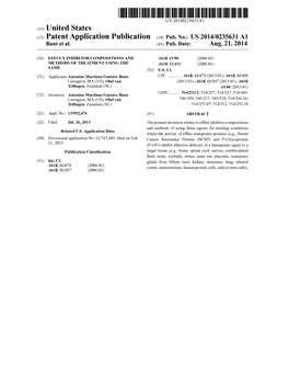 (12) Patent Application Publication (10) Pub. N0.: US 2014/0235631 A1 Bunt Et Al