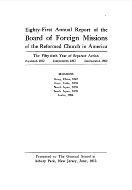 Board of Foreign Missions of the Reformed Church in America