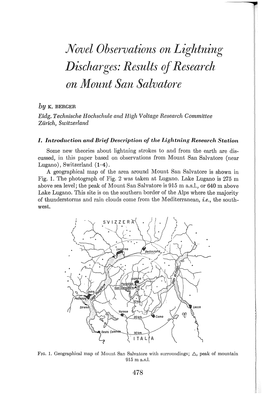 Novel Observations on Lightning Discharges: Results Ofresearch on Mount San Salvatore by K