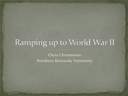 Ramping up to World War II