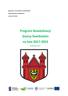 Program Rewitalizacji Gminy Świebodzin Na Lata 2017-2023