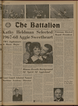 Kathy Heldman Selected 1967-68 Aggie Sweetheart