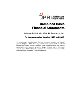 Combined Basic Financial Statements