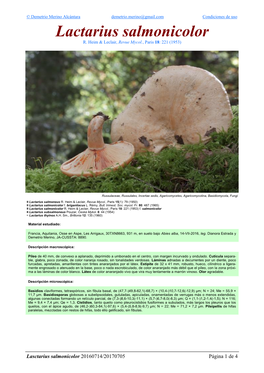 Lactarius Salmonicolor.Pdf