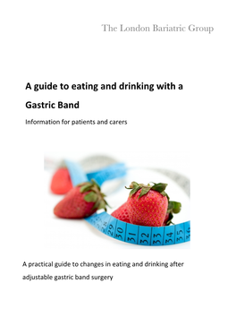 A Guide to Eating and Drinking with a Gastric Band