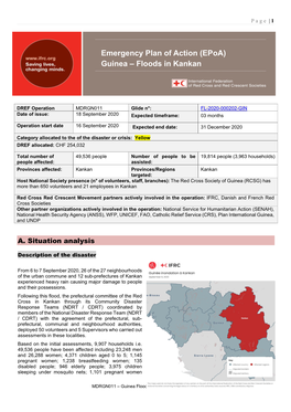 Emergency Plan of Action (Epoa) Guinea – Floods in Kankan