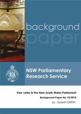 Free Votes in the New South Wales Parliament by Gareth Griffith