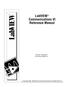 Labview Communications VI Reference Manual