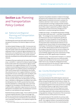 Section 2.0: Planning and Transportation Policy Context