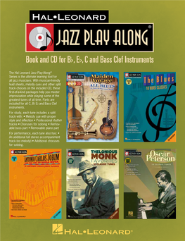 The Hal Leonard Jazz Play-Along® Series Is the Ultimate Learning Tool for All Jazz Musicians