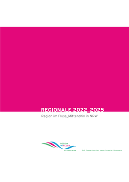 REGIONALE 2022 2025 Region Im Fluss Mittendrin in NRW