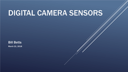 Camera Sensors