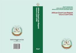 African C Ourt Law Report African Court Law Report