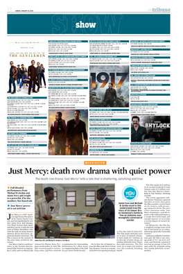 Just Mercy: Death Row Drama with Quiet Power the Death Row Drama ‘Just Mercy’ Tells a Tale That Is Shattering, Satisfying and True