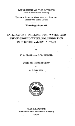 UNITED STATES GEOLOGICAL SURVEY GEORGE OTIS SMITH, Director