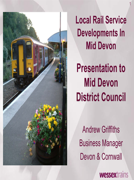 Presentation to Mid Devon District Council