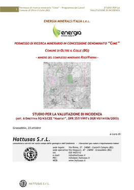 Hattusas S.R.L. Consulenze E Servizi Nel Vasto Campo Della Geologia E Dell’Ambiente – Rilevazioni Gas Radon E Inquinamento Indoor