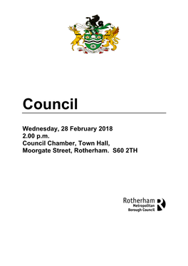 (Public Pack)Agenda Document for Council Meeting, 28/02/2018 00:00