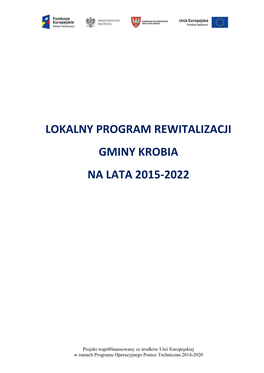 Lokalny Program Rewitalizacji Gminy Krobia Na Lata 2015-2022