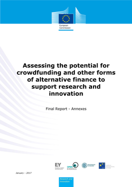 Assessing the Potential for Crowdfunding and Other Forms of Alternative Finance to Support Research and Innovation