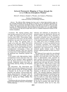 Infrared Photometric Mapping of Venus Through the 8 to 14Micron