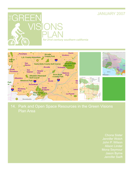 14. Park and Open Space Resources in the Green Visions Plan Area