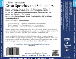 Great Speeches and Soliloquies