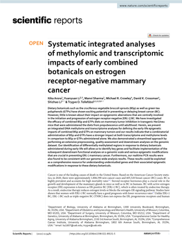 Systematic Integrated Analyses of Methylomic And