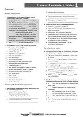 Grammar & Vocabulary Revision 1