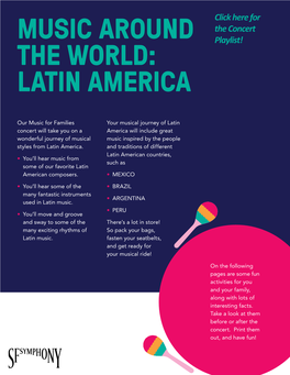 Activities for the Music Around the World–Latin America Playlist A