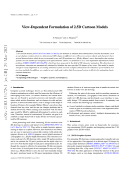 View-Dependent Formulation of 2.5D Cartoon Models