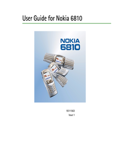 User Guide for Nokia 6810