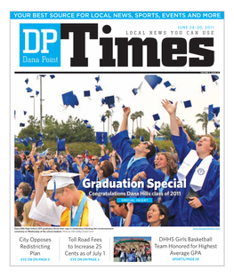 Graduation Special Congratulations Dana Hills Class of 2011 SPECIAL INSERT